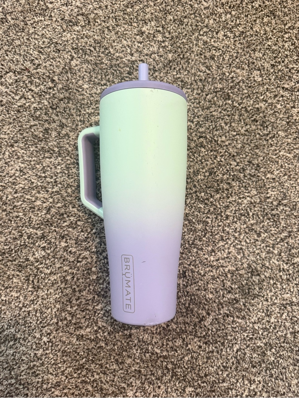 BRÜMATE Ombre Pastel Travel Mug with Handle - Mint to Lavender